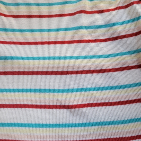 5/$20 Harlow multicolor striped halter racerback tank crop top small - Picture 3 of 5
